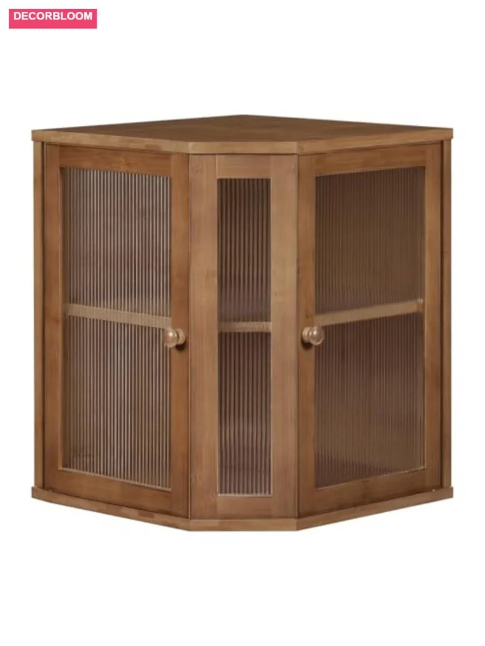 2-Tier Bamboo Bread Box with Acrylic Doors for Kitchen Countertop Storage
